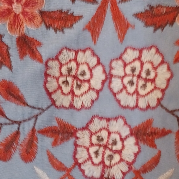 Sundance Sumina Top Light Blue With Floral Embroidery. Size S. - Picture 12 of 12
